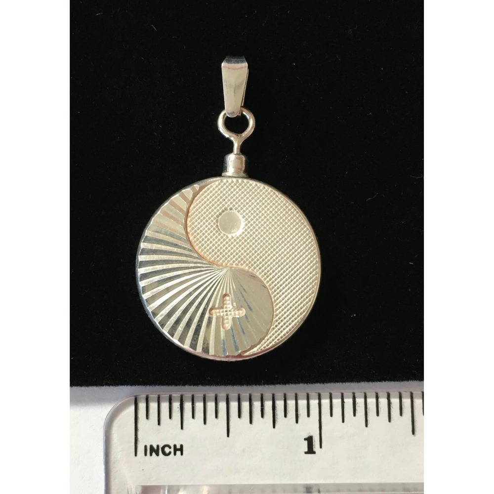 Sterling Silver magnetic YIN YANG pendant 925 sterling